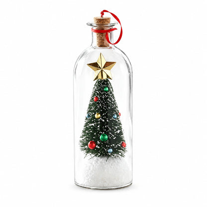 EchoTree recordable Christmas bottle with a green tree