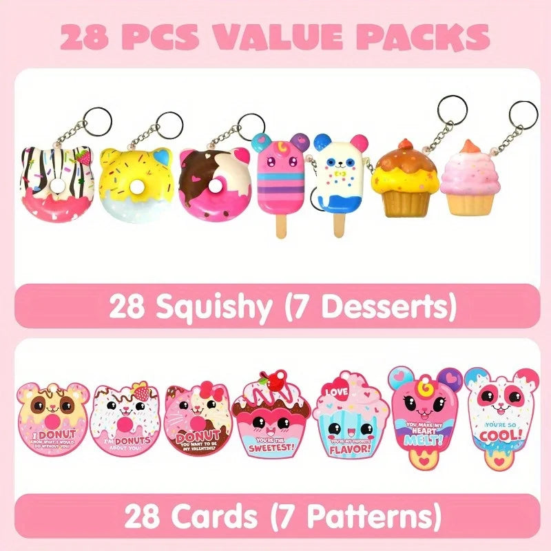 Kawaii Dessert Squishy Keychains