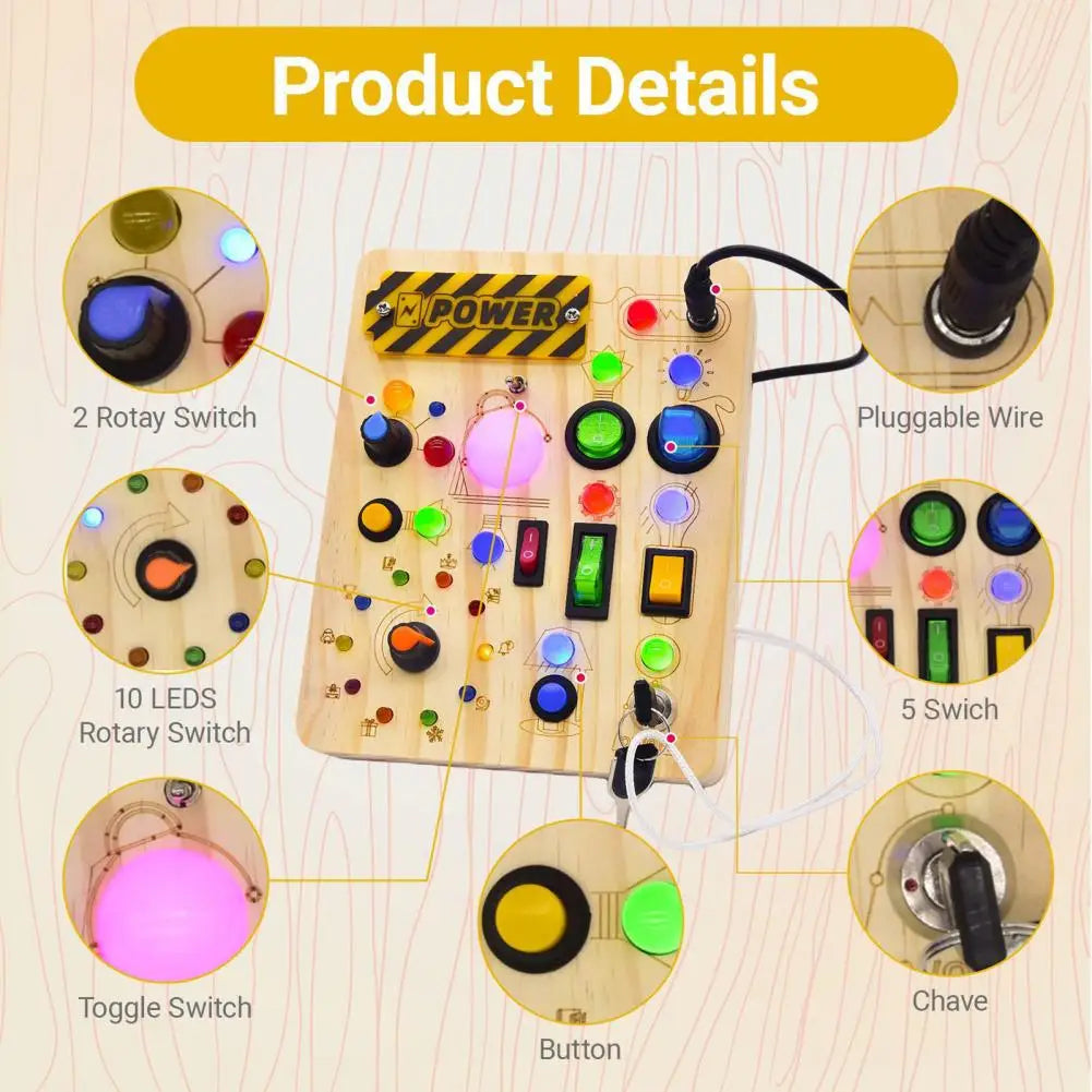 LED Light Switch Busy Board Toddler