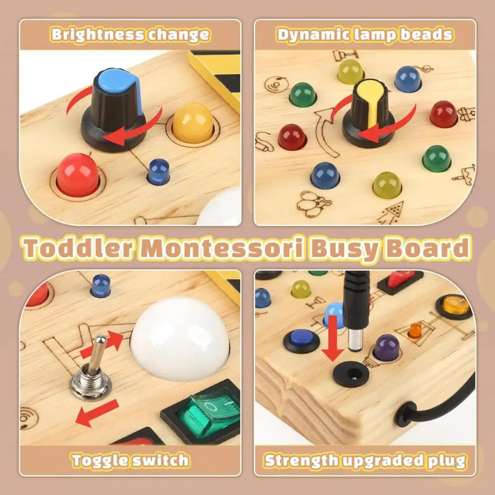 LED Light Switch Busy Board Toddler