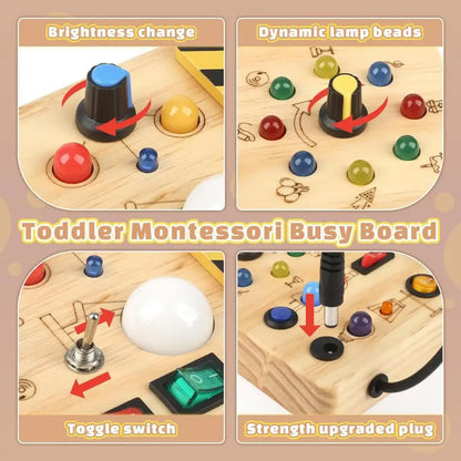 LED Light Switch Busy Board Toddler