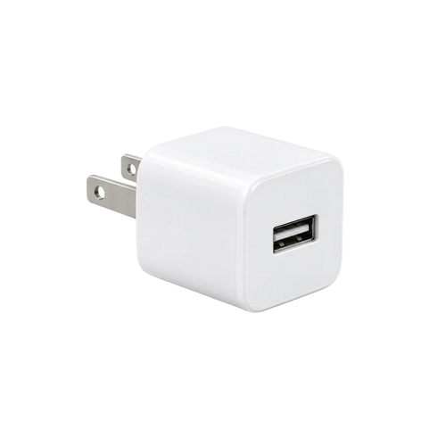 White USB wall adapter with US plug